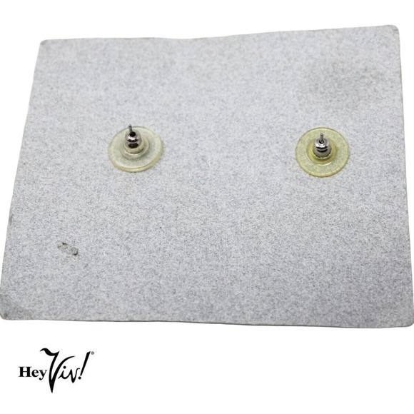 Vintage 1990s Alyssa Levitan Purple Handcrafted Origami Pierced Earrings on Card - Picture 2 of 4